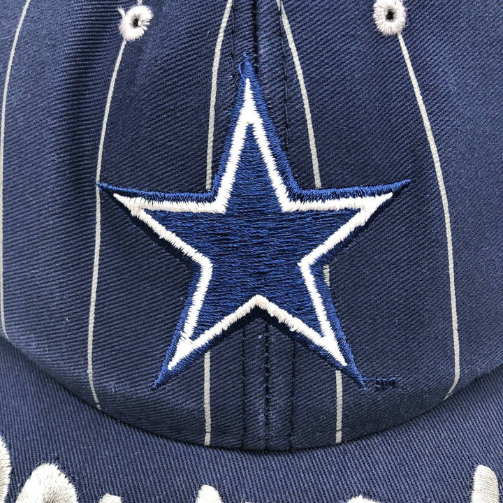 4REAL NFL DALLAS COWBOYS Dallas Cowboys Stripe Pattern Baseball Cap, One Size Fits Most cotton navy blue type Vintage Second Hand