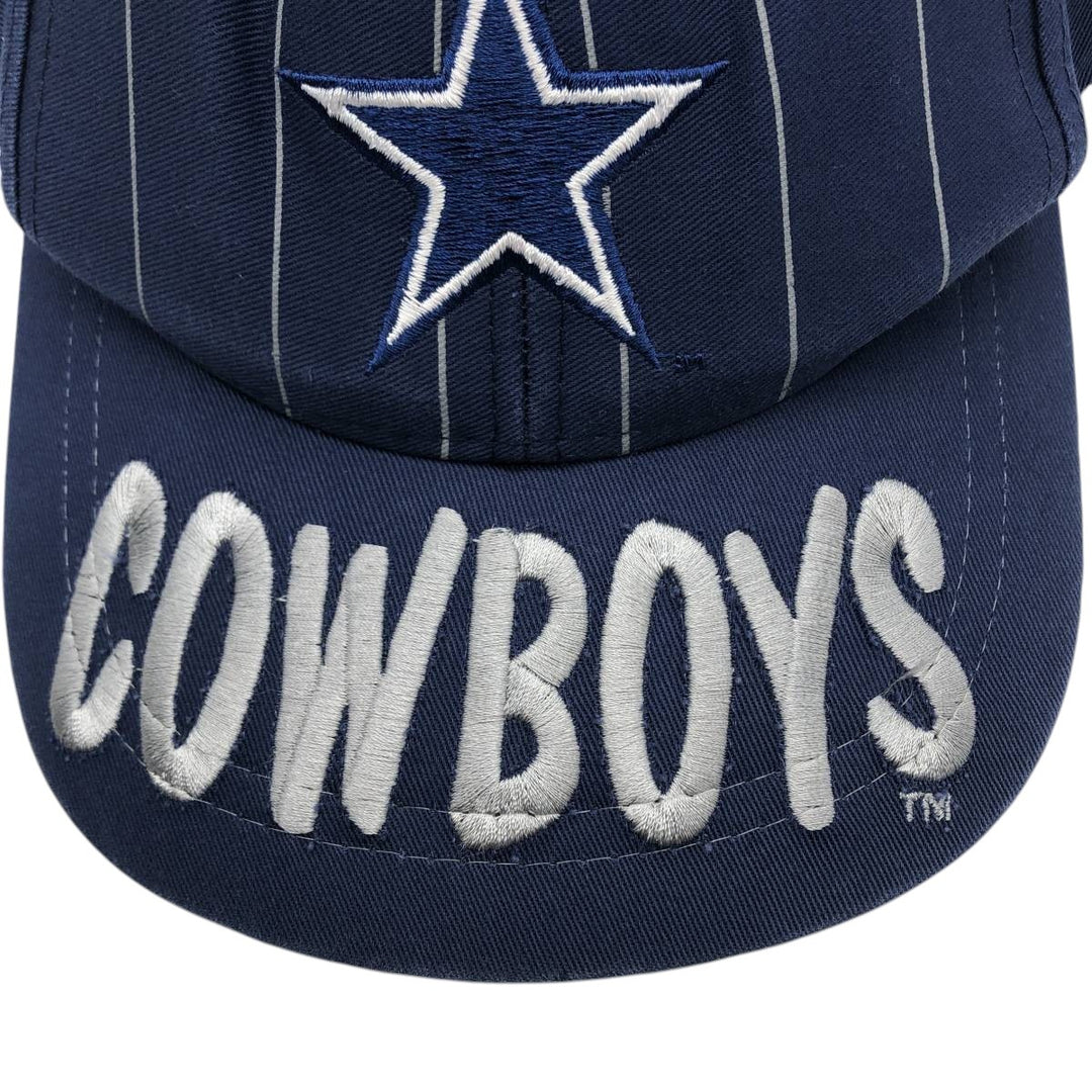 4REAL NFL DALLAS COWBOYS Dallas Cowboys Stripe Pattern Baseball Cap, One Size Fits Most cotton navy blue type Vintage Second Hand