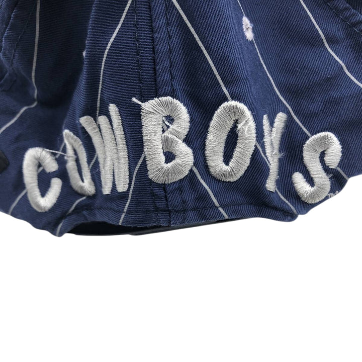 4REAL NFL DALLAS COWBOYS Dallas Cowboys Stripe Pattern Baseball Cap, One Size Fits Most cotton navy blue type Vintage Second Hand