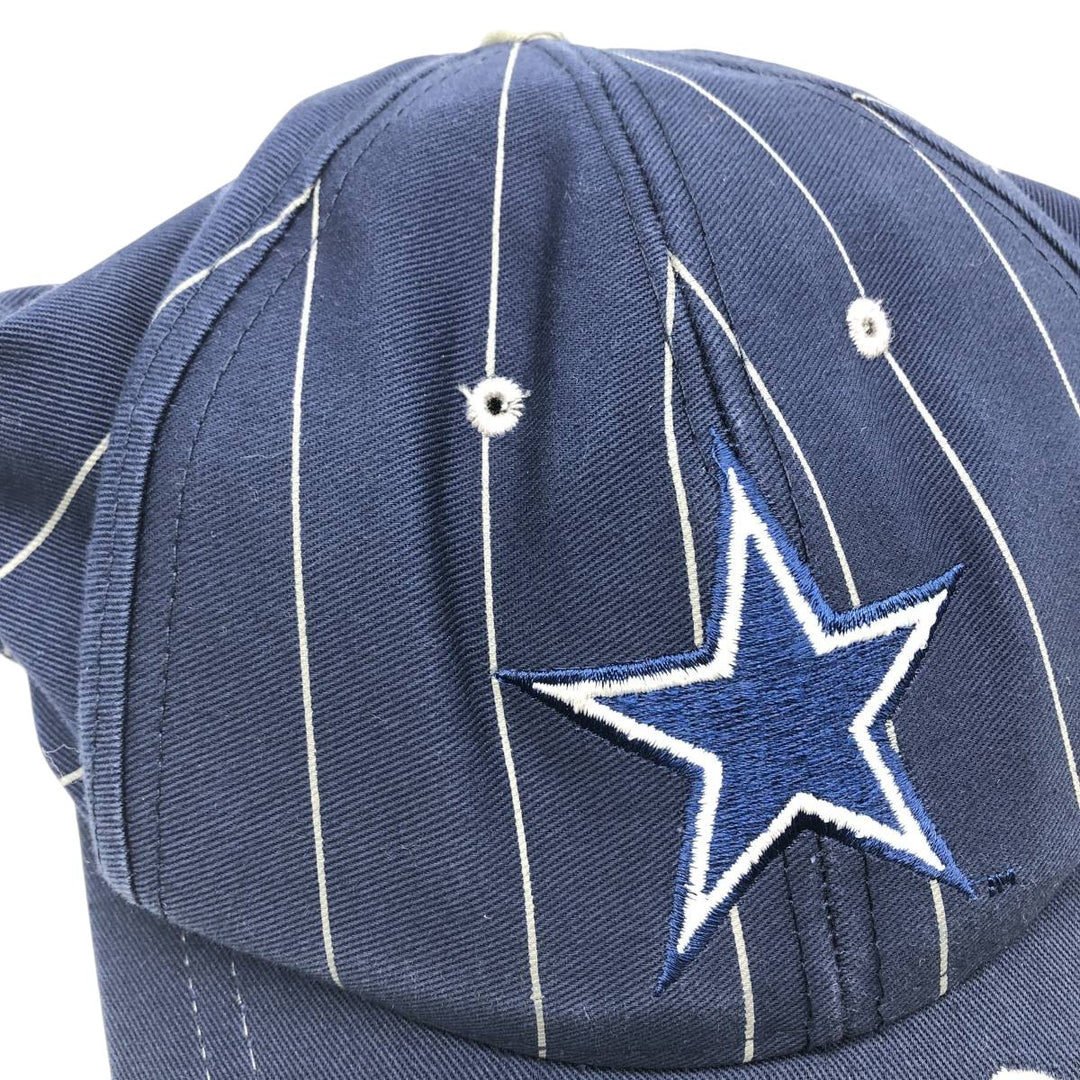 4REAL NFL DALLAS COWBOYS Dallas Cowboys Stripe Pattern Baseball Cap, One Size Fits Most cotton navy blue type Vintage Second Hand