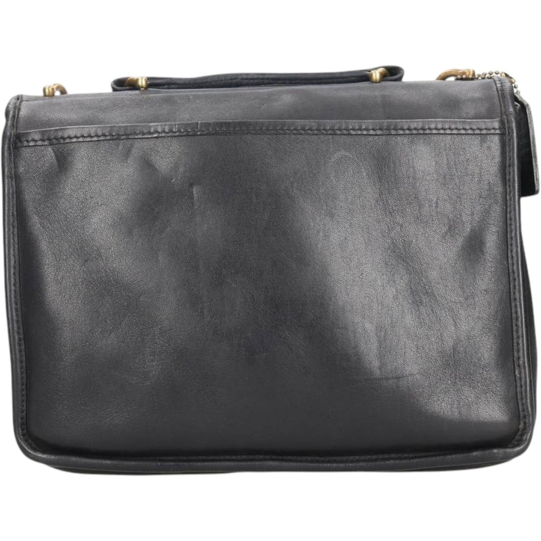 90'S Coach OLD COACH 2-WAY Shoulder Bag, Made in USA, Vintage genuine leather black type Vintage Second Hand