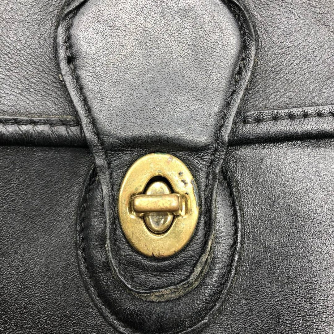 90'S Coach OLD COACH 2-WAY Shoulder Bag, Made in USA, Vintage genuine leather black type Vintage Second Hand