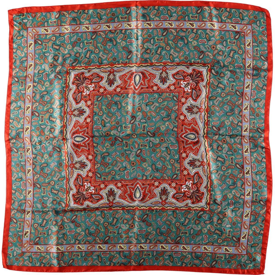 All-over Paisley Pattern Scarf unclear red type Vintage Second Hand