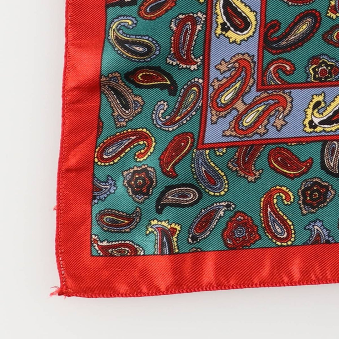 All-over Paisley Pattern Scarf unclear red type Vintage Second Hand