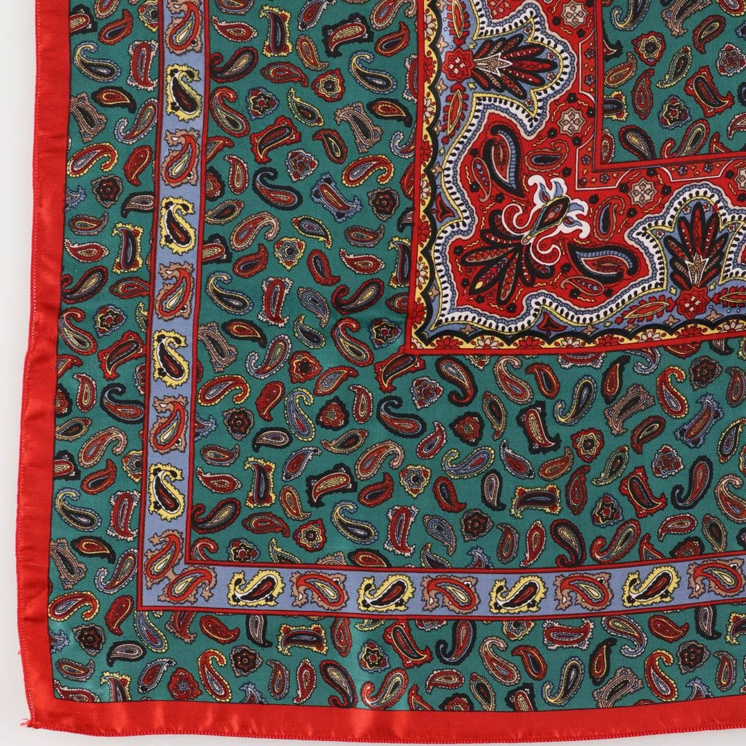 All-over Paisley Pattern Scarf unclear red type Vintage Second Hand