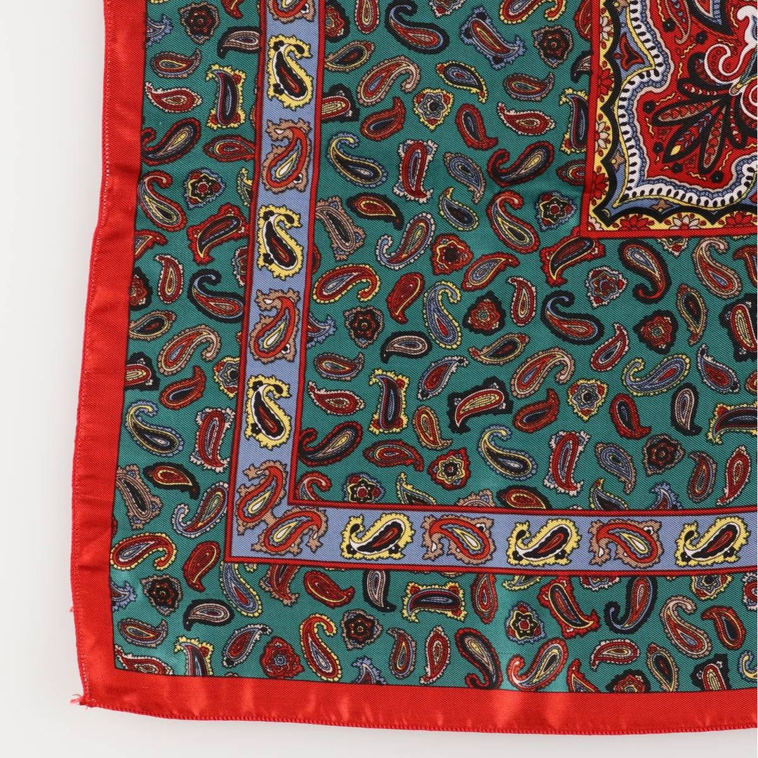 All-over Paisley Pattern Scarf unclear red type Vintage Second Hand