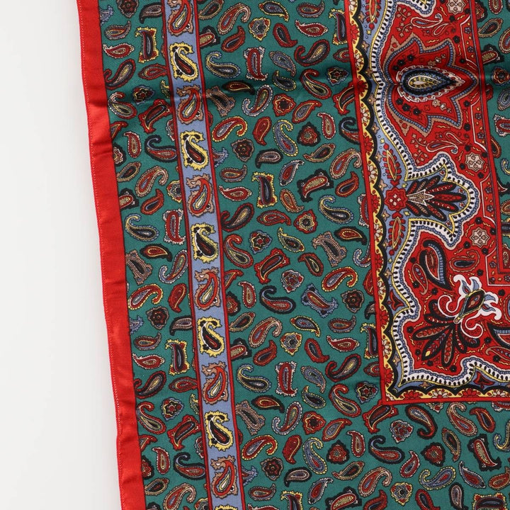 All-over Paisley Pattern Scarf unclear red type Vintage Second Hand