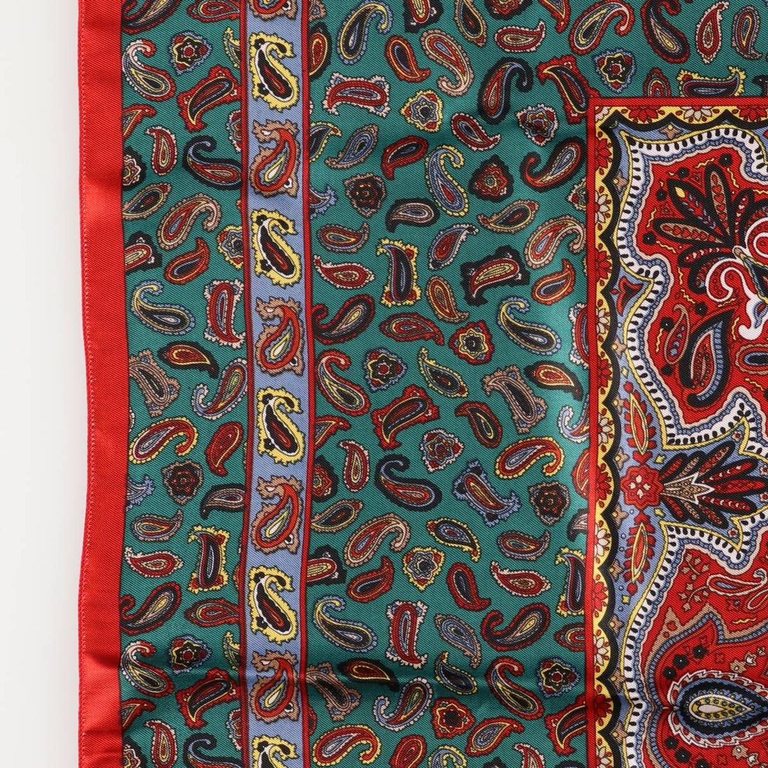 All-over Paisley Pattern Scarf unclear red type Vintage Second Hand