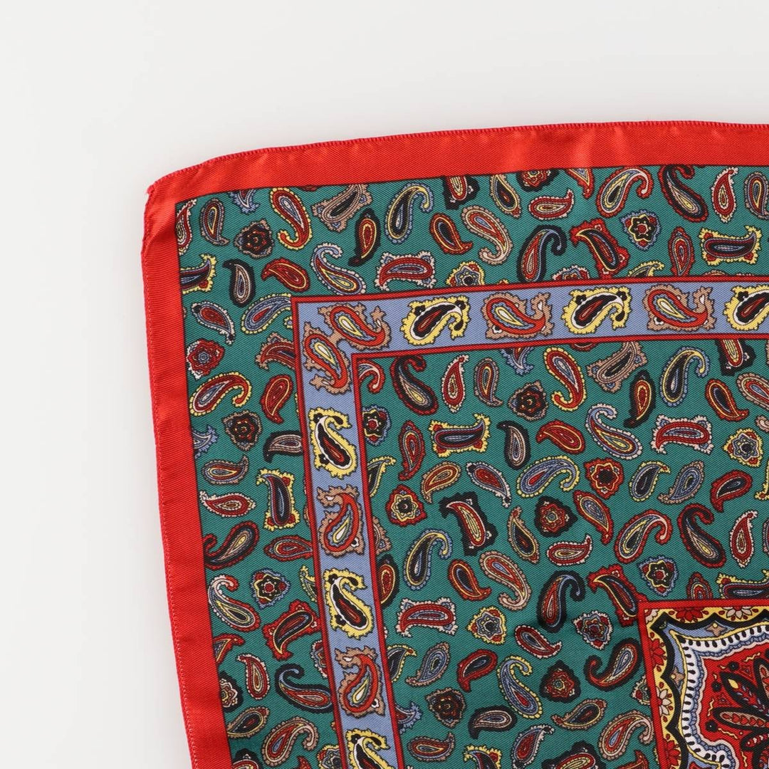 All-over Paisley Pattern Scarf unclear red type Vintage Second Hand