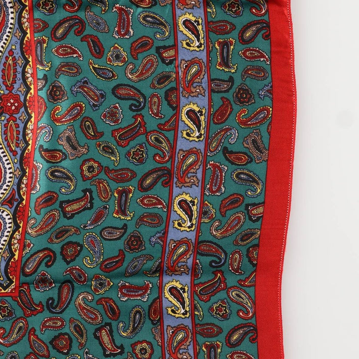 All-over Paisley Pattern Scarf unclear red type Vintage Second Hand
