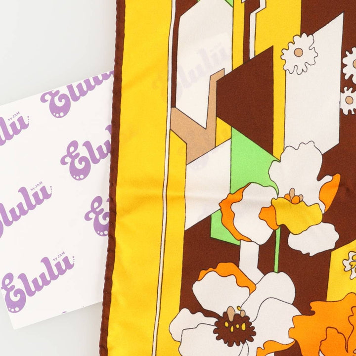 allover scarf unclear yellow type Vintage Second Hand