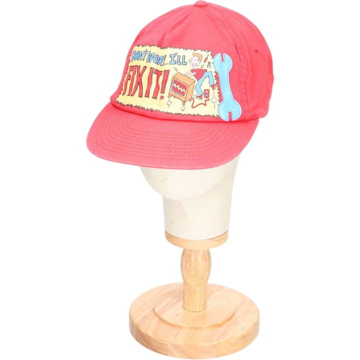 Baseball cap, free size cotton red type Vintage Second Hand