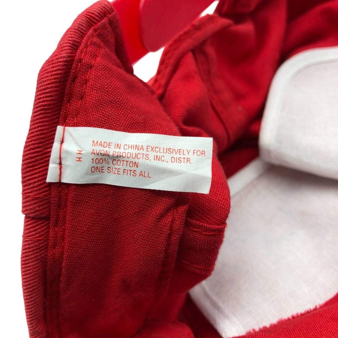 Baseball cap, free size cotton red type Vintage Second Hand