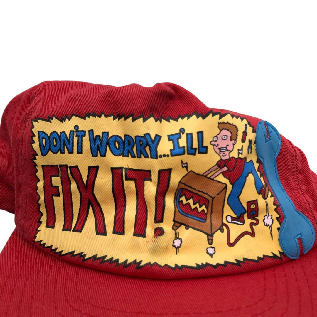 Baseball cap, free size cotton red type Vintage Second Hand