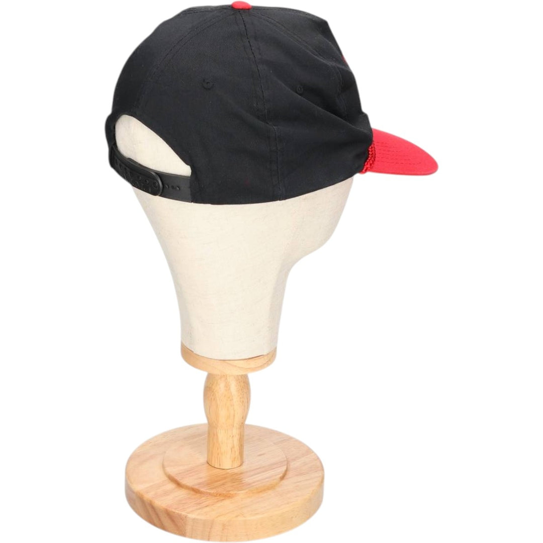 Vintage 90'S AJM Jordan Electric Two-Tone Advertising Baseball Cap, One Size Fits Most polyester black type Vintage Second Hand