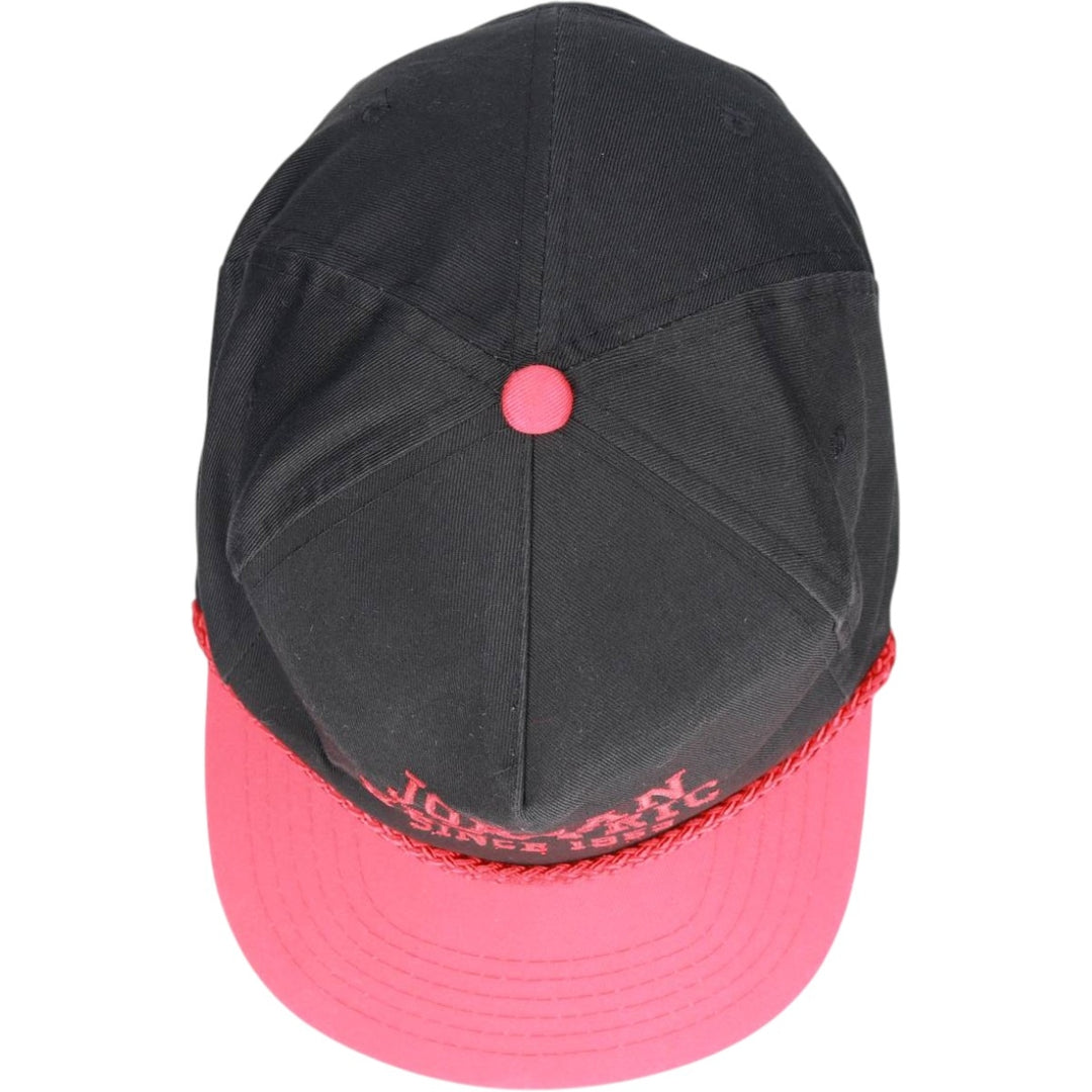 Vintage 90'S AJM Jordan Electric Two-Tone Advertising Baseball Cap, One Size Fits Most polyester black type Vintage Second Hand