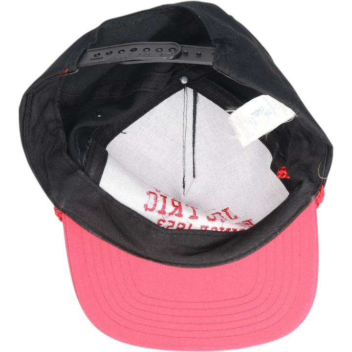 Vintage 90'S AJM Jordan Electric Two-Tone Advertising Baseball Cap, One Size Fits Most polyester black type Vintage Second Hand