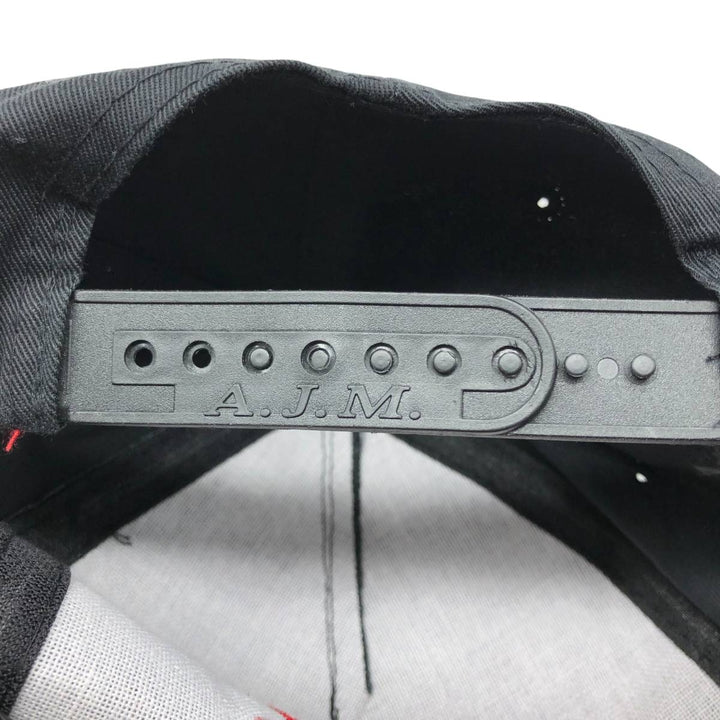 Vintage 90'S AJM Jordan Electric Two-Tone Advertising Baseball Cap, One Size Fits Most polyester black type Vintage Second Hand