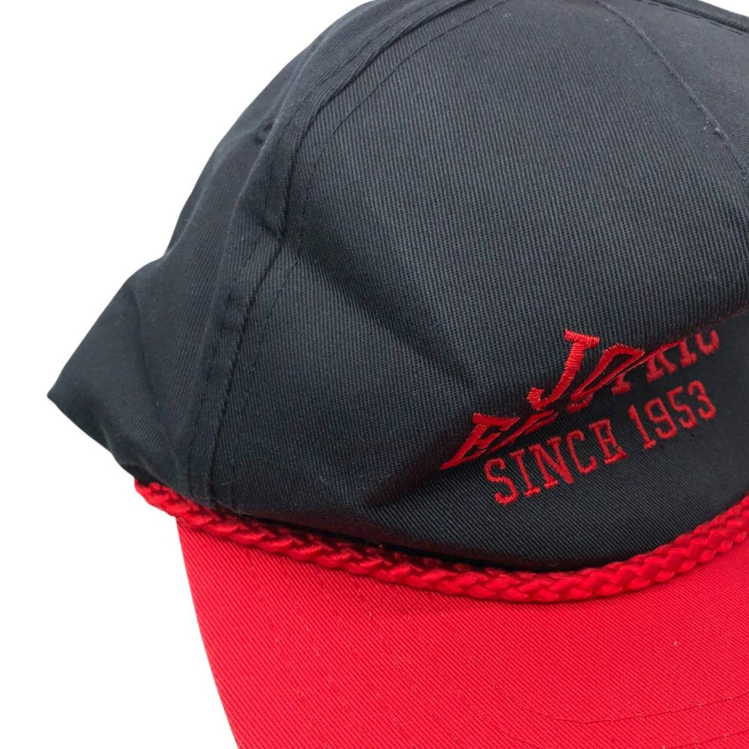 Vintage 90'S AJM Jordan Electric Two-Tone Advertising Baseball Cap, One Size Fits Most polyester black type Vintage Second Hand