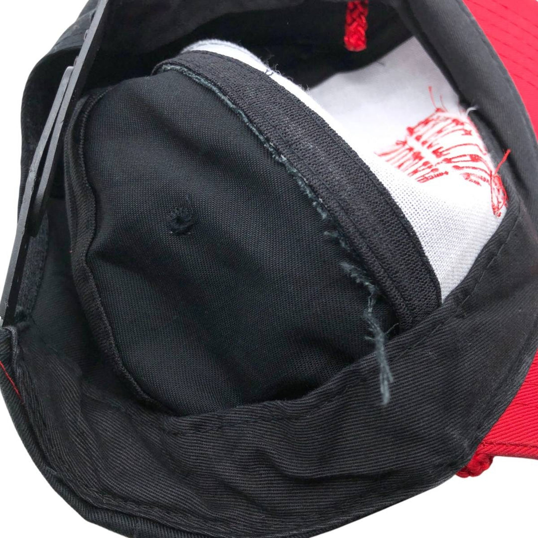 Vintage 90'S AJM Jordan Electric Two-Tone Advertising Baseball Cap, One Size Fits Most polyester black type Vintage Second Hand