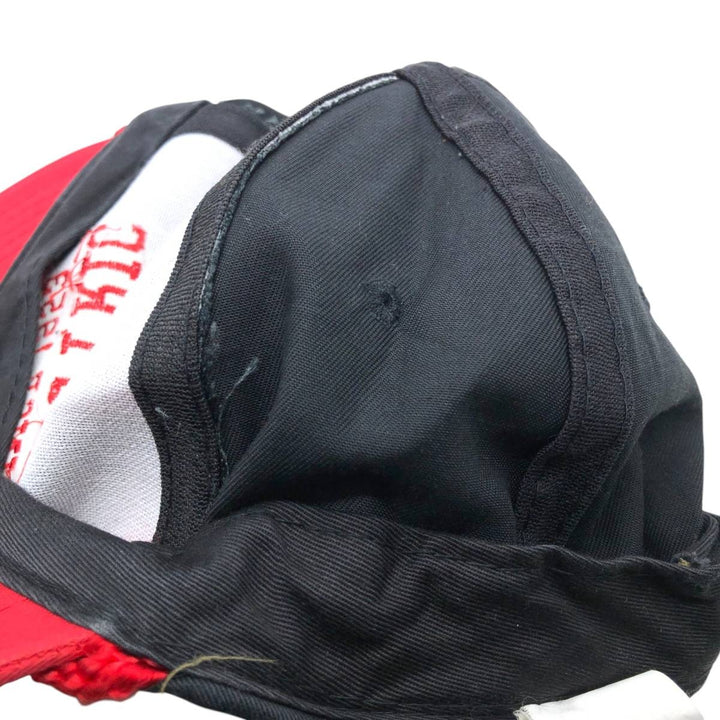 Vintage 90'S AJM Jordan Electric Two-Tone Advertising Baseball Cap, One Size Fits Most polyester black type Vintage Second Hand