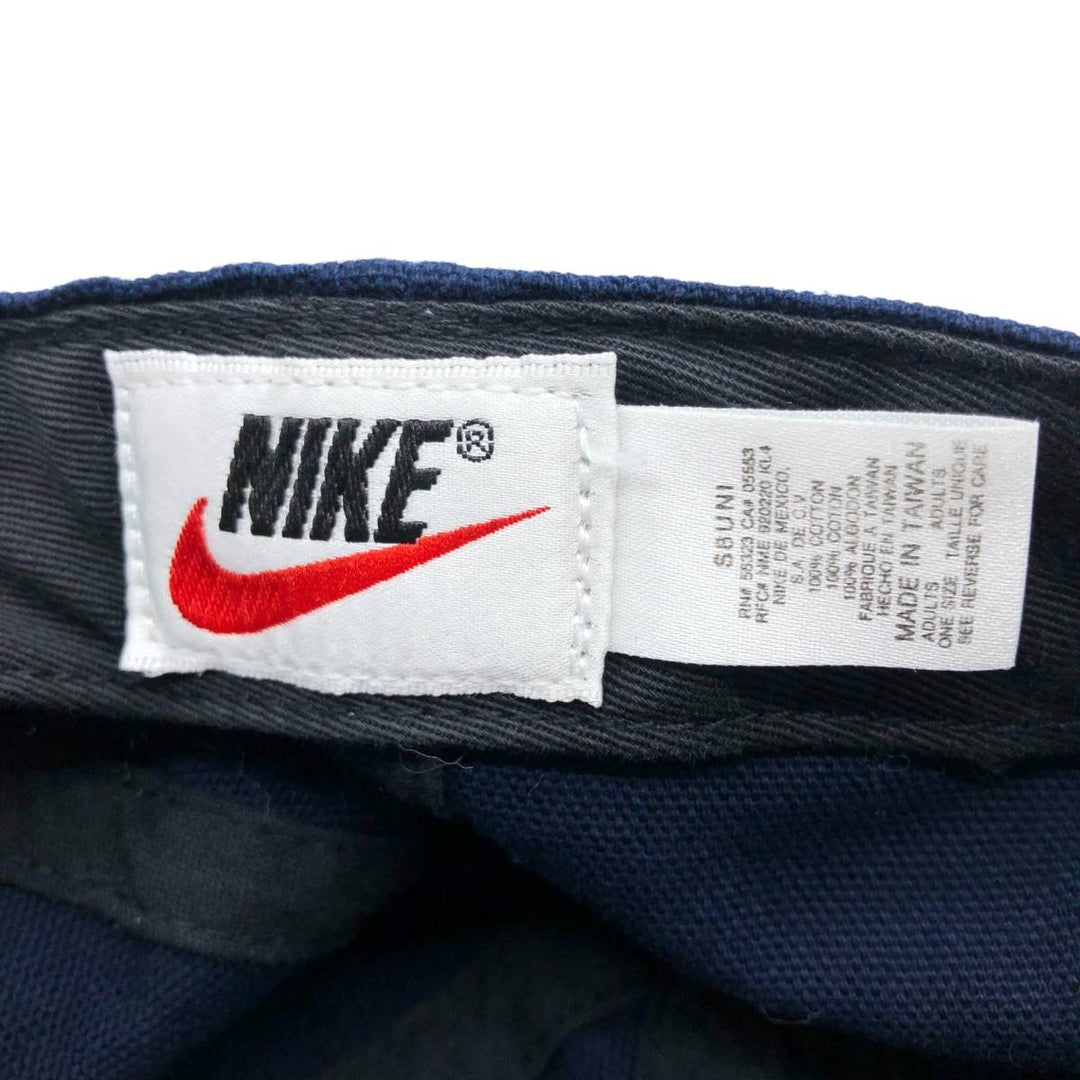90'S Nike Baseball Cap, Free Size, Vintage cotton navy blue type Vintage Second Hand