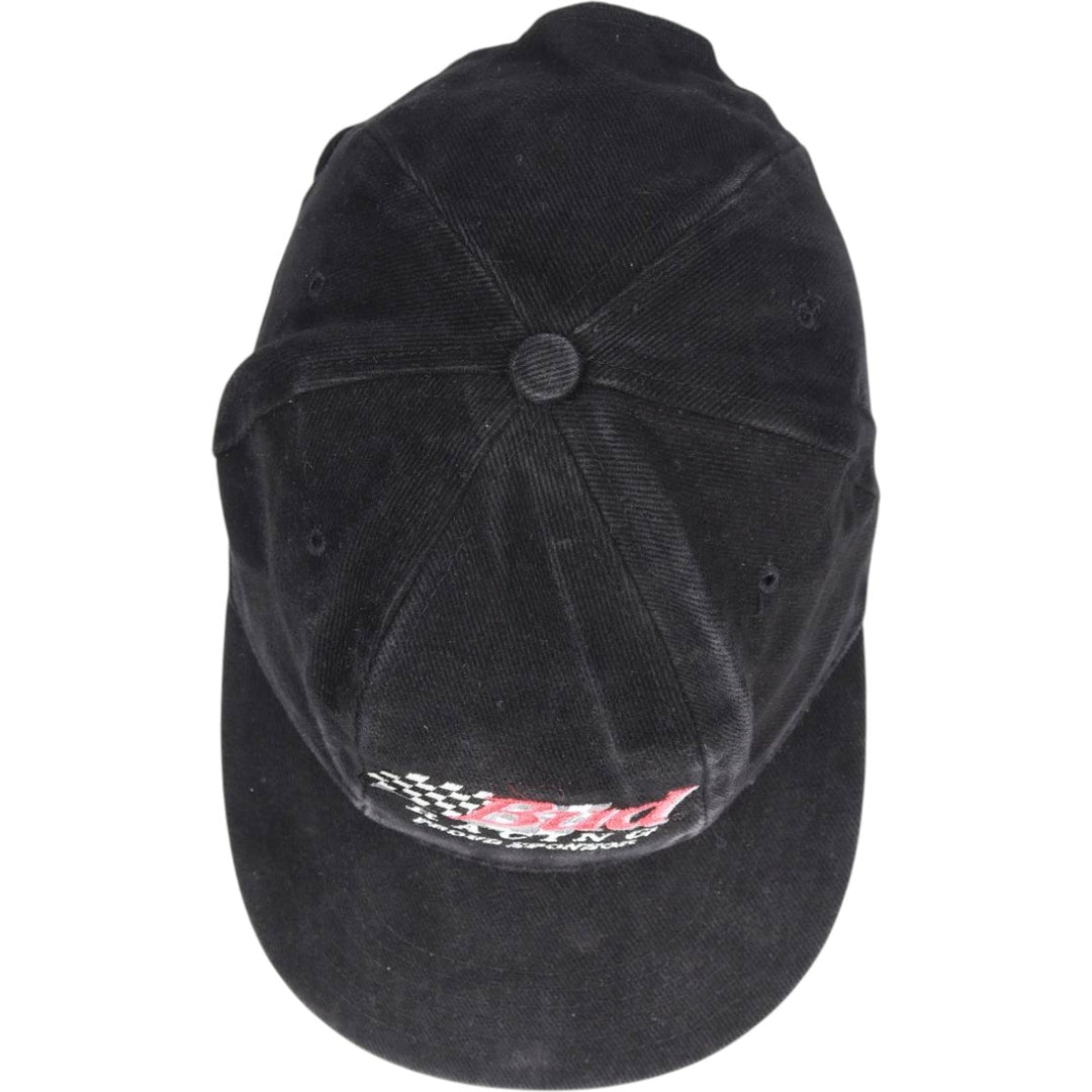Vintage 90'S Budweiser Advertising Racing Cap, One Size Fits All cotton black type Vintage Second Hand