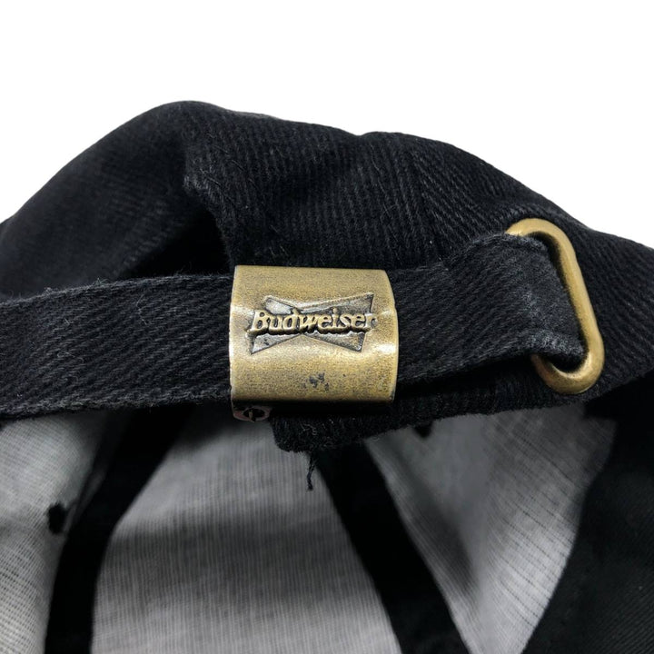 Vintage 90'S Budweiser Advertising Racing Cap, One Size Fits All cotton black type Vintage Second Hand