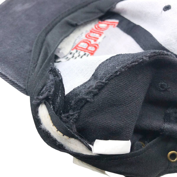 Vintage 90'S Budweiser Advertising Racing Cap, One Size Fits All cotton black type Vintage Second Hand