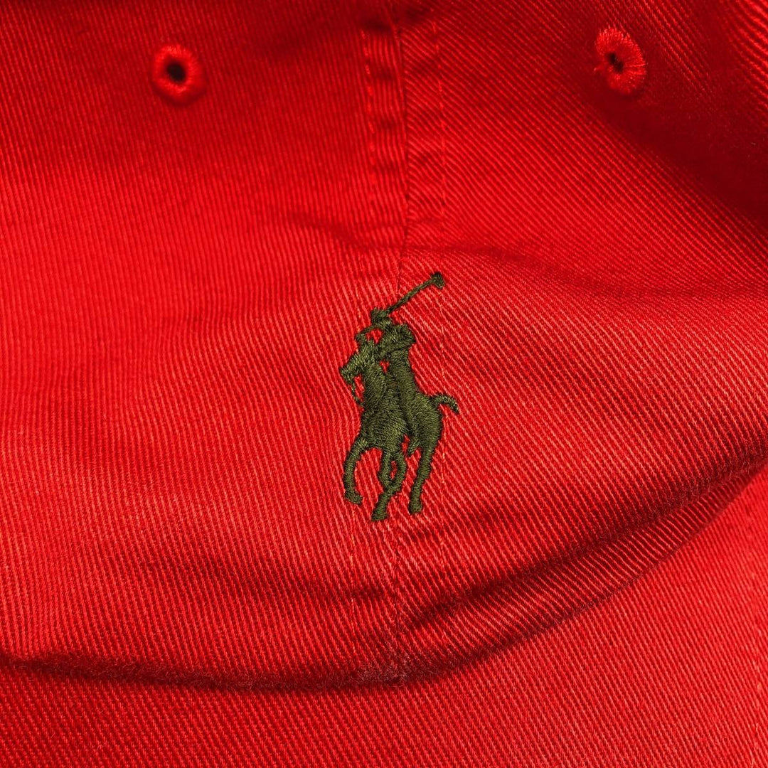 Ralph Lauren POLO by Ralph Lauren Baseball Cap, 6-Panel Cap, One Size Fits Most cotton red type Vintage Second Hand