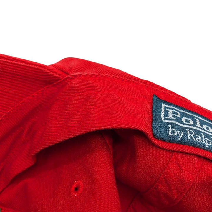 Ralph Lauren POLO by Ralph Lauren Baseball Cap, 6-Panel Cap, One Size Fits Most cotton red type Vintage Second Hand