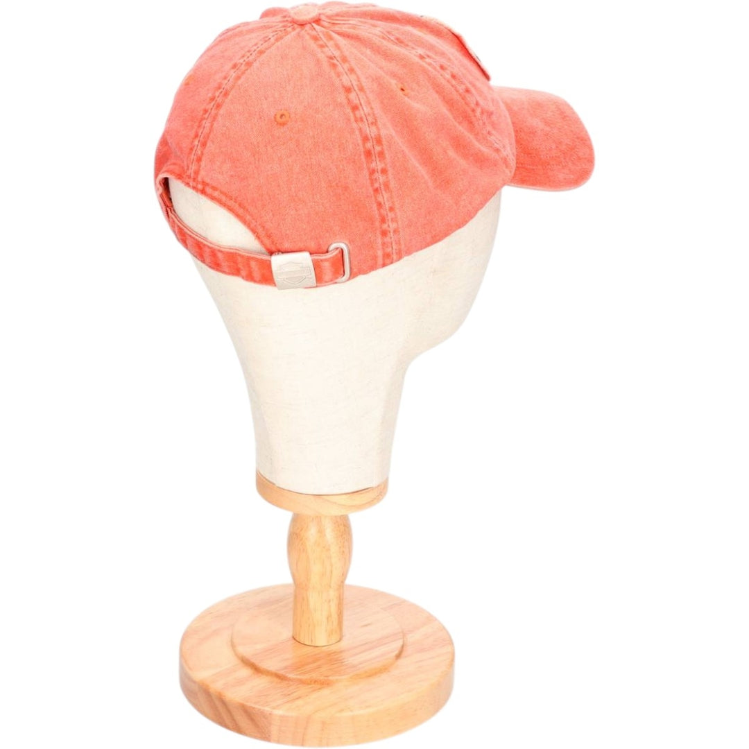 Harley-Davidson 6-Panel Baseball Cap, One Size Fits Most cotton orange type Vintage Second Hand