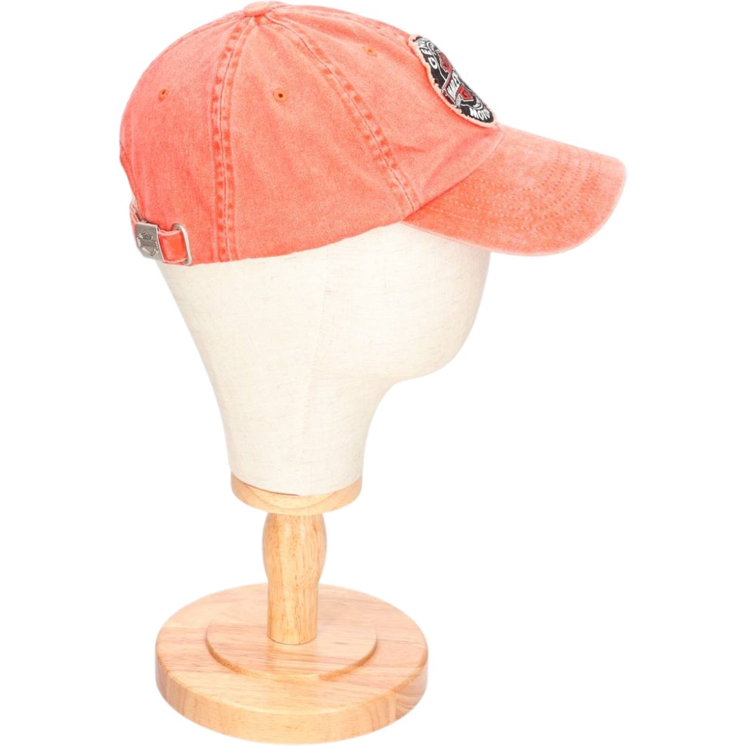 Harley-Davidson 6-Panel Baseball Cap, One Size Fits Most cotton orange type Vintage Second Hand