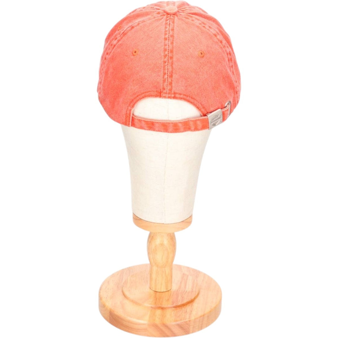 Harley-Davidson 6-Panel Baseball Cap, One Size Fits Most cotton orange type Vintage Second Hand