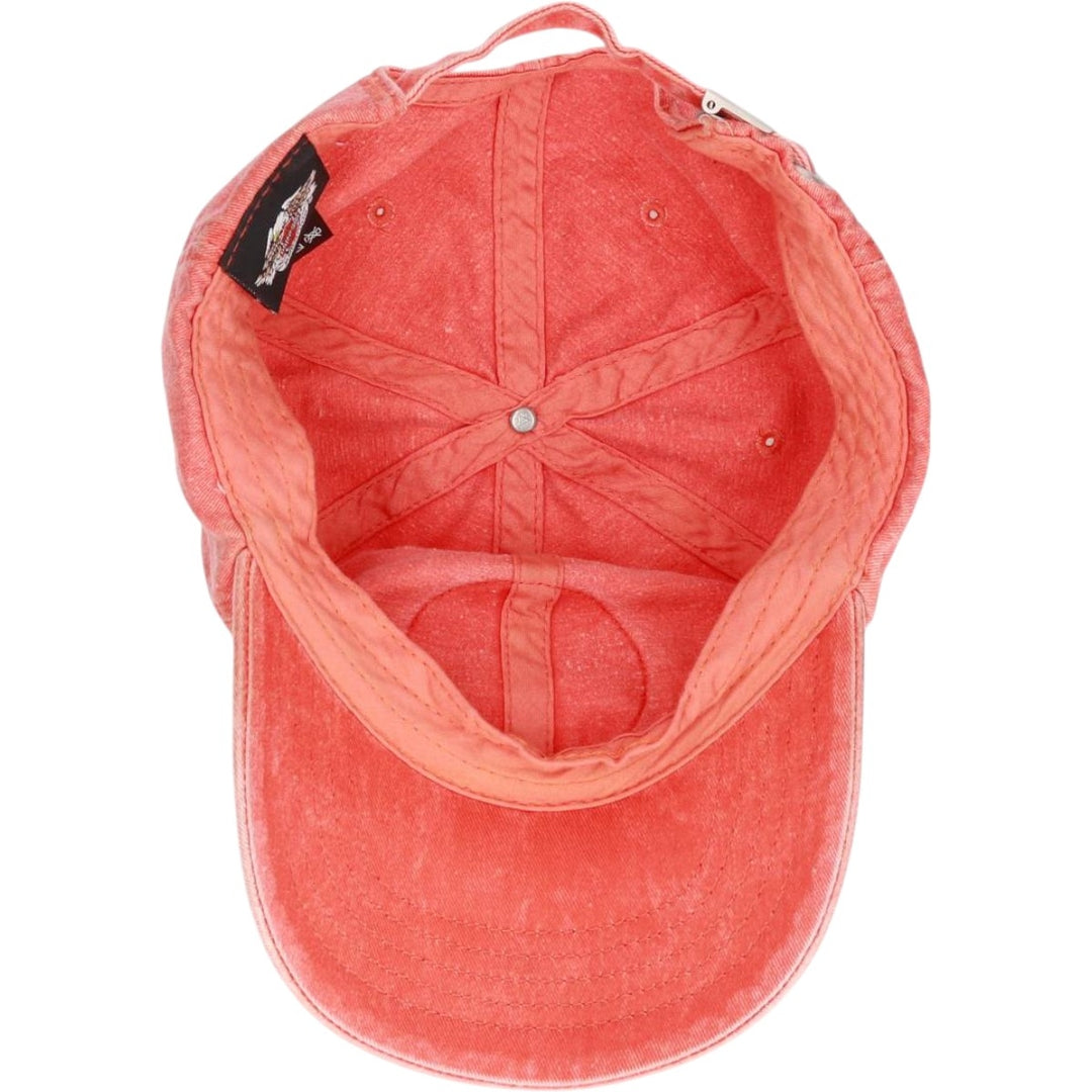 Harley-Davidson 6-Panel Baseball Cap, One Size Fits Most cotton orange type Vintage Second Hand