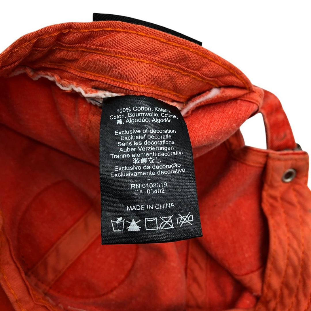 Harley-Davidson 6-Panel Baseball Cap, One Size Fits Most cotton orange type Vintage Second Hand