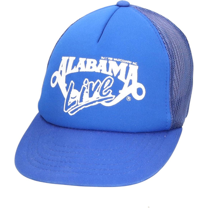 Vintage 1980'S Youpon Alabama Band Mesh Cap, One Size Fits Most cotton blue type Vintage Second Hand