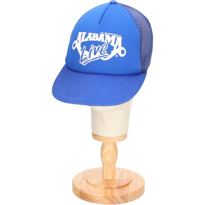 Vintage 1980'S Youpon Alabama Band Mesh Cap, One Size Fits Most cotton blue type Vintage Second Hand