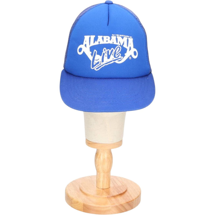 Vintage 1980'S Youpon Alabama Band Mesh Cap, One Size Fits Most cotton blue type Vintage Second Hand