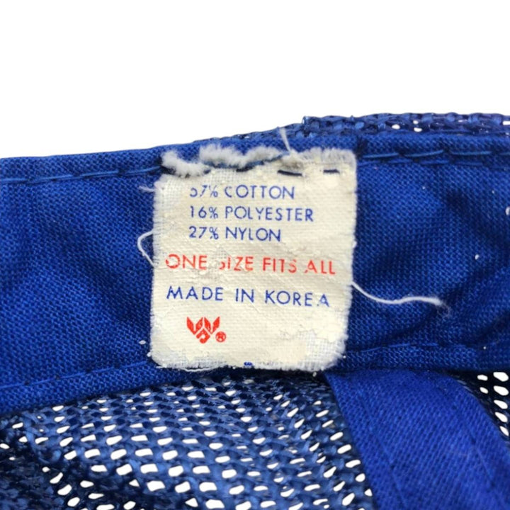 Vintage 1980'S Youpon Alabama Band Mesh Cap, One Size Fits Most cotton blue type Vintage Second Hand