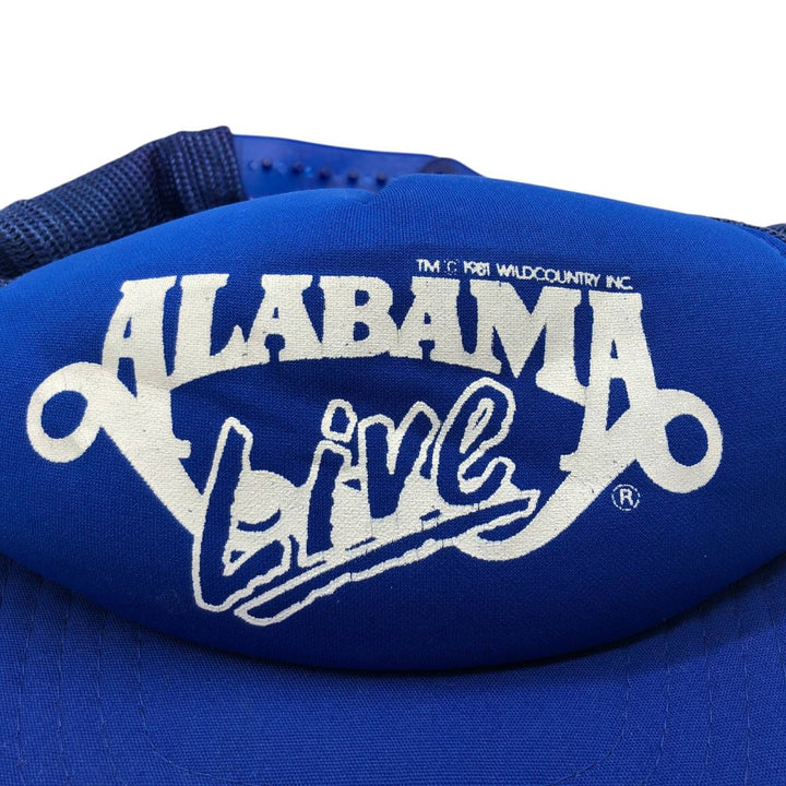 Vintage 1980'S Youpon Alabama Band Mesh Cap, One Size Fits Most cotton blue type Vintage Second Hand