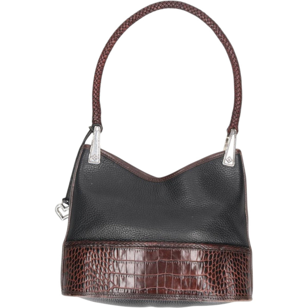 Brighton handbag genuine leather black type Vintage Second Hand