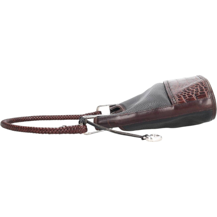 Brighton handbag genuine leather black type Vintage Second Hand