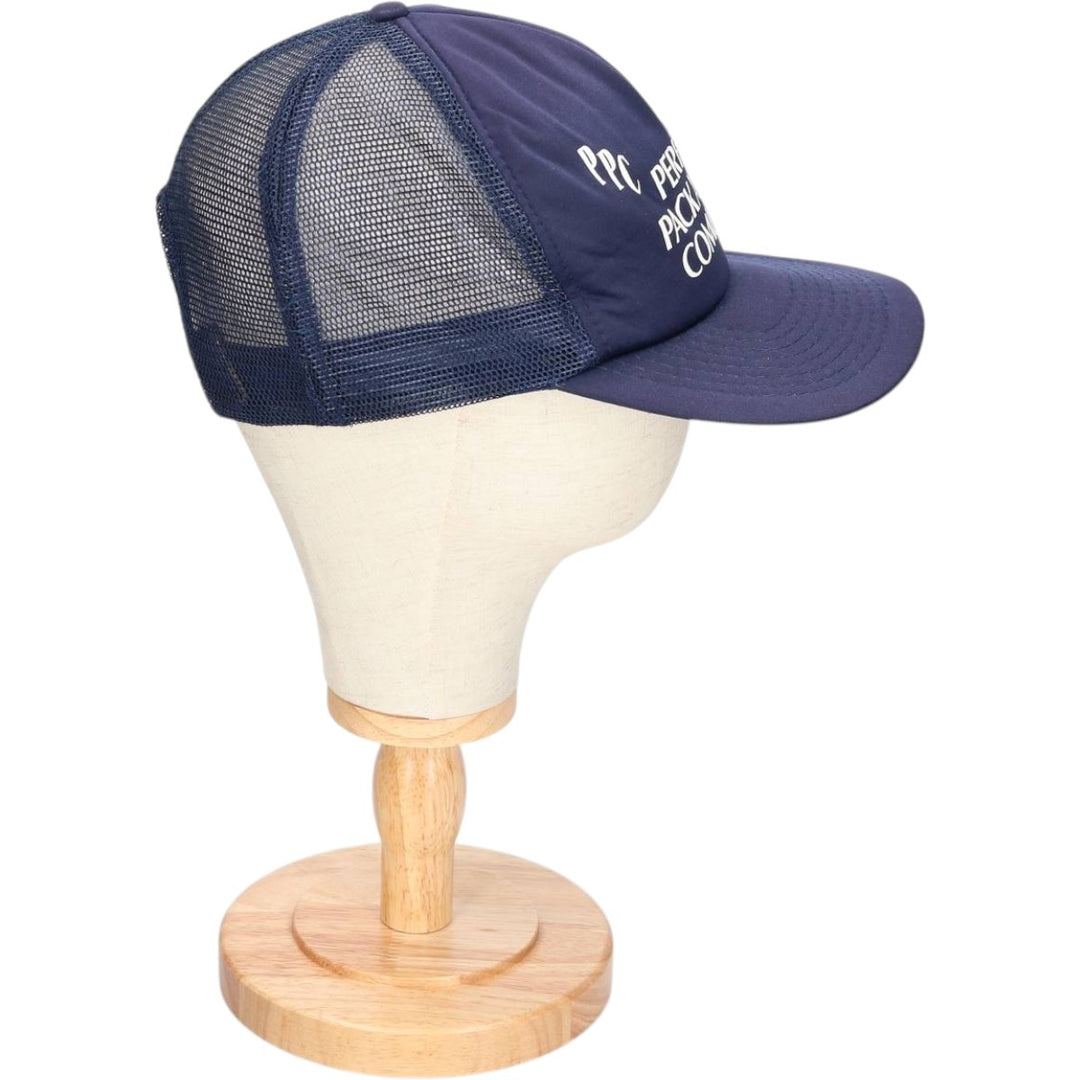 Vintage 80s-90'S Speedway Perfect Packaging Company Trucker Cap, Mesh Cap, One Size Fits All unclear navy blue type Vintage Second Hand