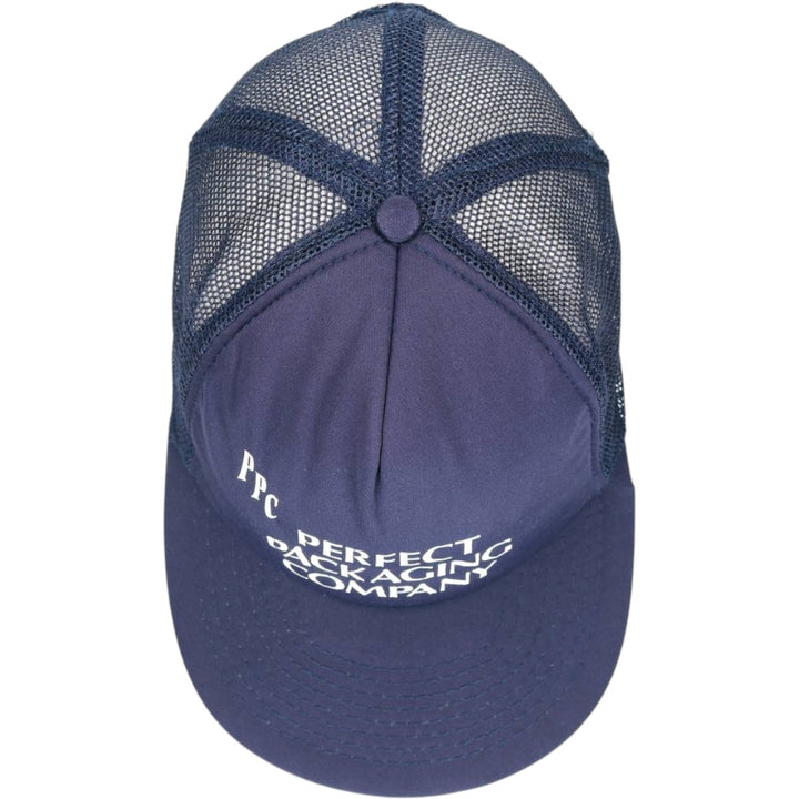 Vintage 80s-90'S Speedway Perfect Packaging Company Trucker Cap, Mesh Cap, One Size Fits All unclear navy blue type Vintage Second Hand