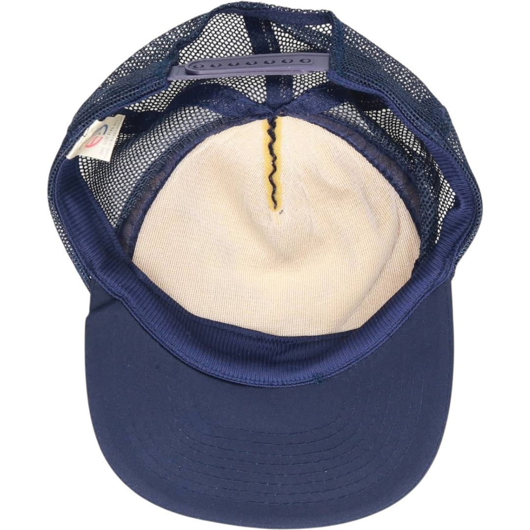 Vintage 80s-90'S Speedway Perfect Packaging Company Trucker Cap, Mesh Cap, One Size Fits All unclear navy blue type Vintage Second Hand