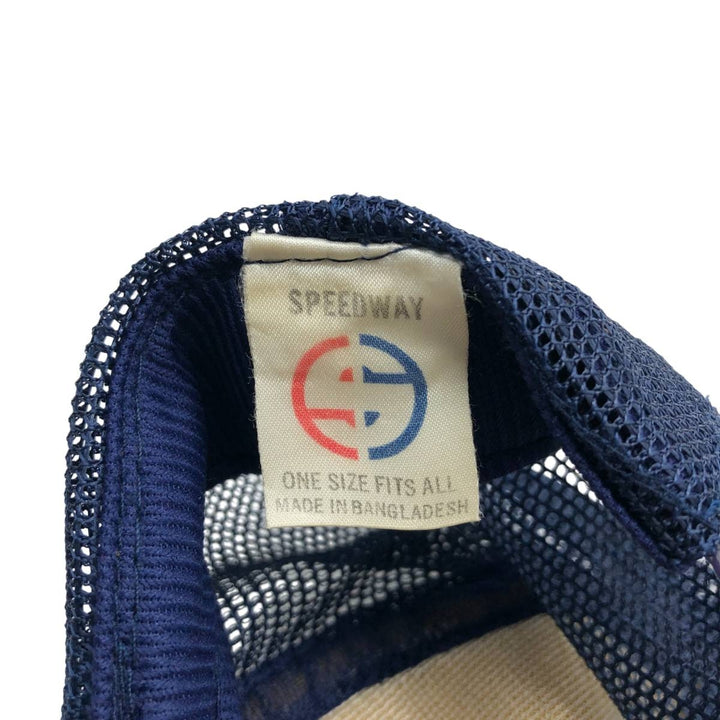 Vintage 80s-90'S Speedway Perfect Packaging Company Trucker Cap, Mesh Cap, One Size Fits All unclear navy blue type Vintage Second Hand