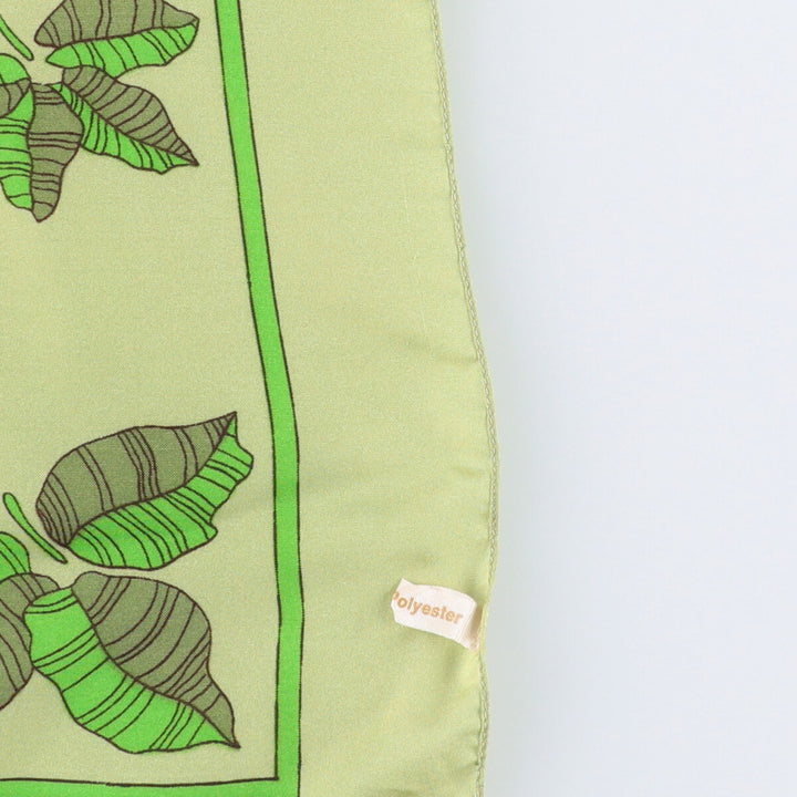 Floral pattern Calfskin polyester green type Vintage Second Hand