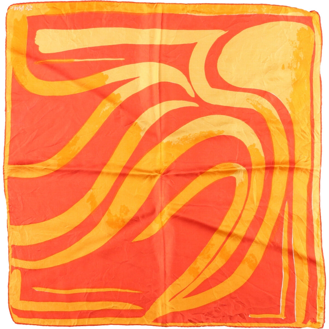 Vera Neumann all-over print scarf unclear orange type Vintage Second Hand
