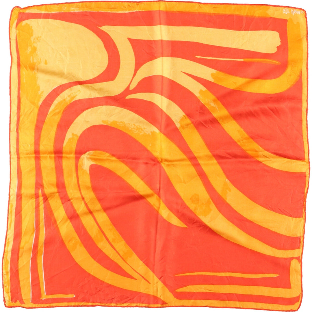 Vera Neumann all-over print scarf unclear orange type Vintage Second Hand
